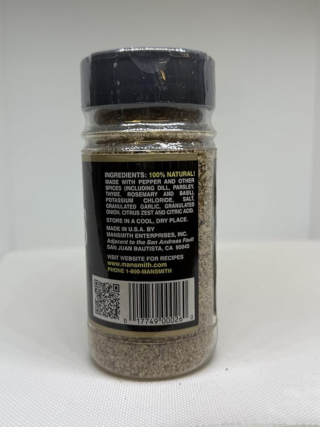 Mansmith's Fish and Seafood Seasoning Low Sodium 6oz. Twin Pack