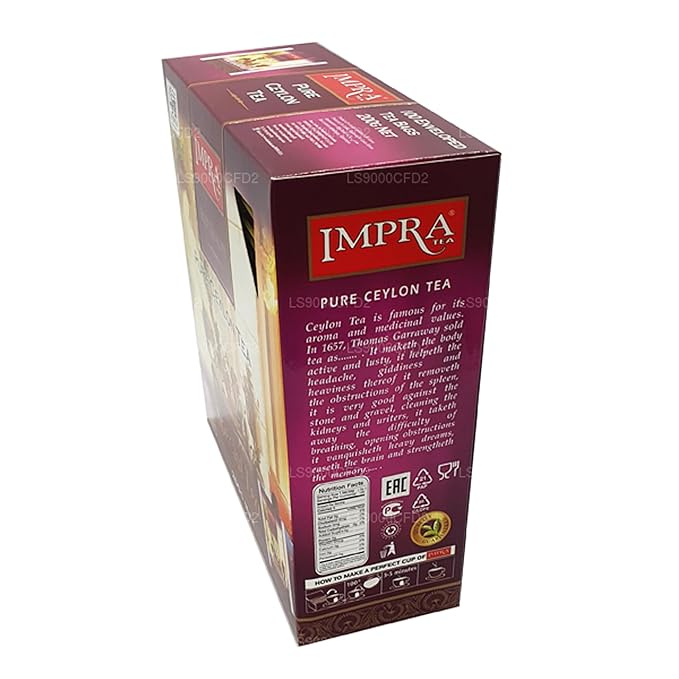 Impra Pure Ceylon Tea Special Tea Double Chamber100 bags 200 G