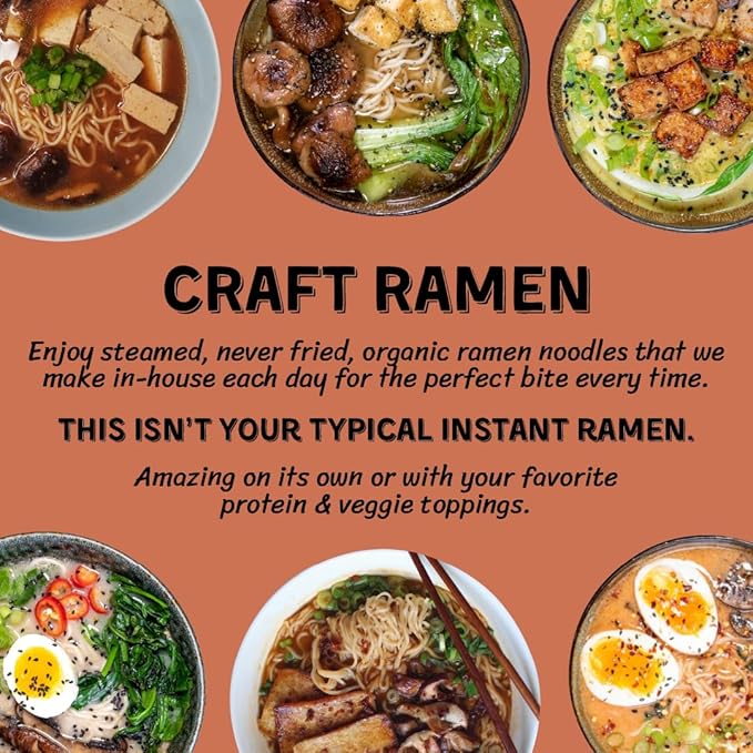 Mike's Mighty Good Pillow Pack with Beef Brisket Ramen Soup Organic Hearty Instant Noodles Flavorful Quick Meal Rich Savory Broth Artisanal Crafted Quick to Prepare 2.1 Oz. (Pack of 7)