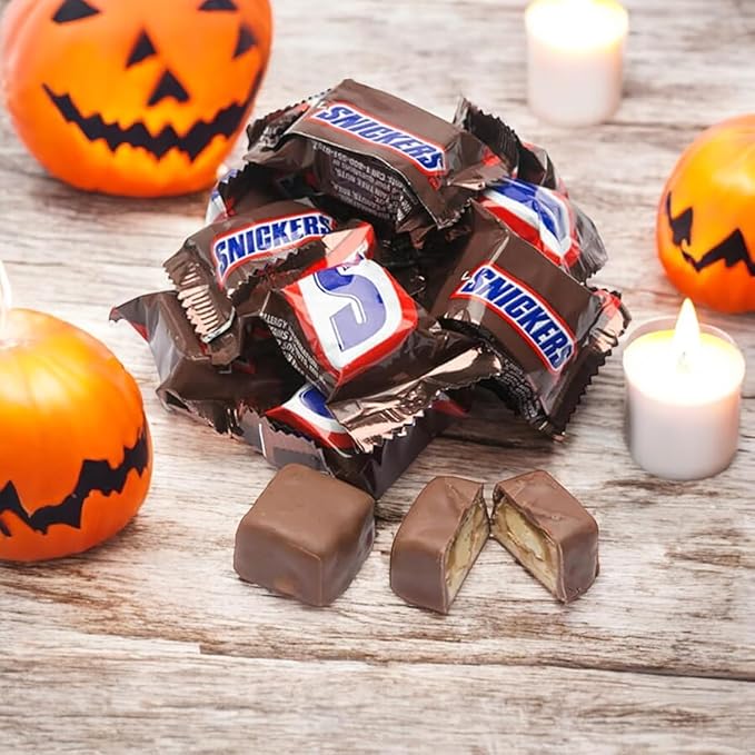 Easter ASSORTIT X Snickers Miniatures Peanut Caramel Candy Bars Individually Wrapped Bulk 1.5 Lbs 75+ Pcs Perfect for Trick Or Treat Parties Pinata Fillers (24-Oz)