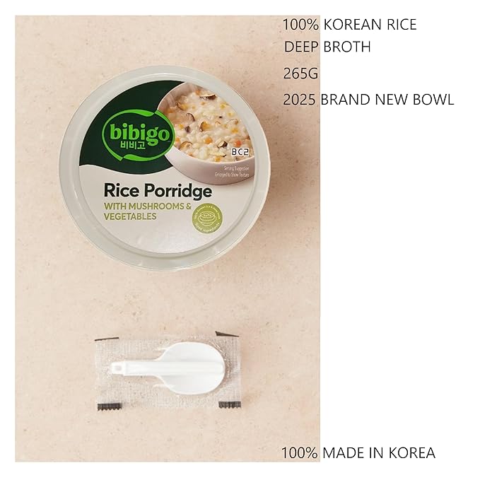 Korean Traditional CJ Mushroom &amp Vegetable Porridge 265g (12 MUSHROOM)