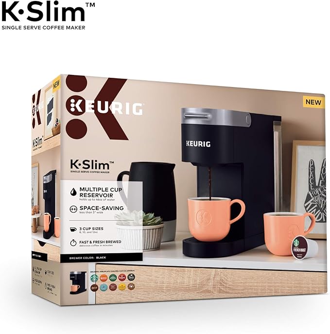 Keurig K-Slim Maker with Green Mountain Coffee Roasters Favorites Collection Variety Pack 40 Count