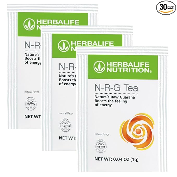 HERBALIFE N-R-G Nature's Raw Guarana Tea 30 Packets (1 g) Nature's Raw Guarana Boosts the Feeling of Energy Naturally Flavored Instant 0 calories