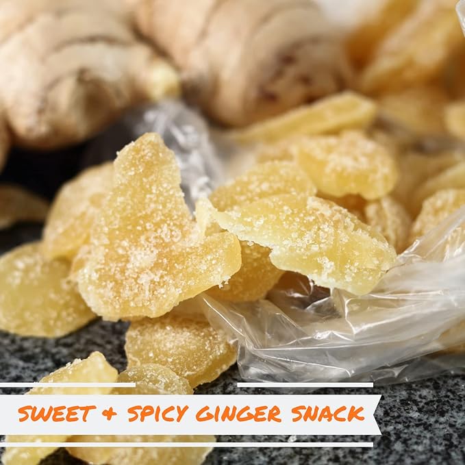Crystallized Ginger Slices by It's Delish 2.5 Lbs Bulk | Candied Dried Ginger Fruit Chews Natural Candy Ginger Root with Sugar Crystals Unsulphured No Color Added - Healthy Snack Vegan Kosher