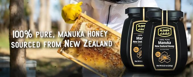 ALSHIFA Natural Honey 17.63oz (500g) | Pack of 3 | Raw Unpasteurized &amp Pure | 100% Pure Wildflower| No Added Sugar | Glass Bottle