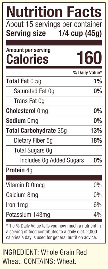 Bob's Red Mill Red Bulgur/Red Wheat 24oz (Pack of 4)- Whole Grain Non GMO Vegan Kosher