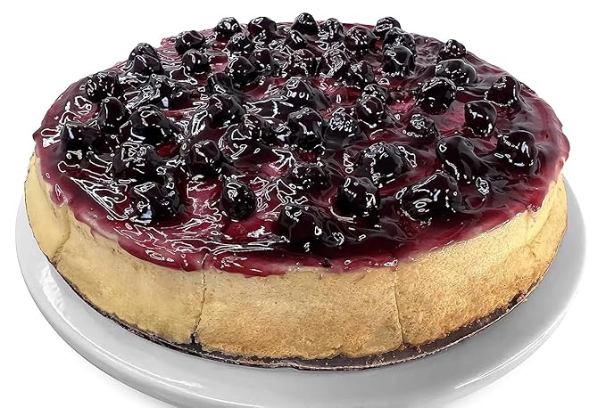 ANDY ANAND CHOCOLATIER Luxurious 9 Blueberry Cheesecake - Handcrafted with Fresh California Cream Cheese Real Vanilla and Juicy Blueberries 2 lbs of Creamy Decadent Dessert