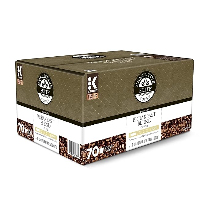 Executive Suite Breakfast Blend Coffee Keurig® K-Cup® Pods Box of 70 Pods