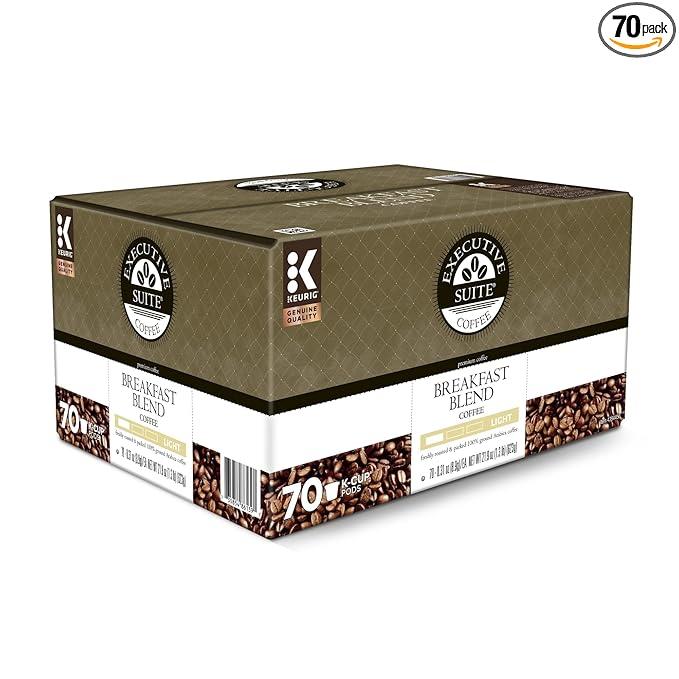 Executive Suite Breakfast Blend Coffee Keurig® K-Cup® Pods Box of 70 Pods