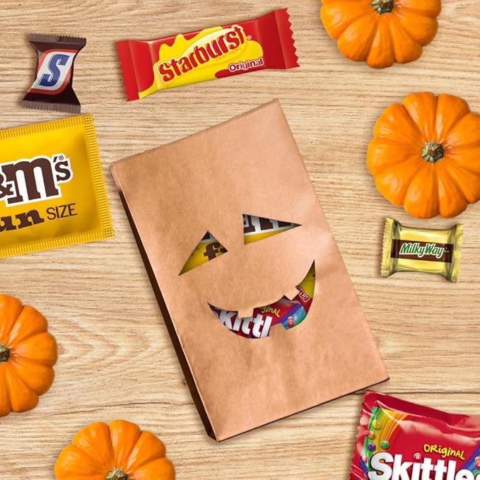 M&ampM'S SNICKERS &amp More Mini and Fun Size Halloween Candy Assorted Chocolate Candy Variety Pack195 Ct Bulk Bag