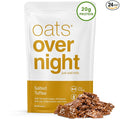 Oats Overnight Salted Toffee - Overnight Oats with 20g Whey Protein High Fiber Breakfast Protein Shake - Gluten Free Oatmeal Non GMO High Protein Oatmeal (2.8 oz per Meal) (24 Pack)