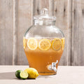 Style Setter Beverage Dispenser 1.6 Gallon Large Countertop Glass Drink Dispenser w/Spigot Party Drink Dispenser for Sweet Tea Lemonade Punch Water Juice Dispensers for Parties