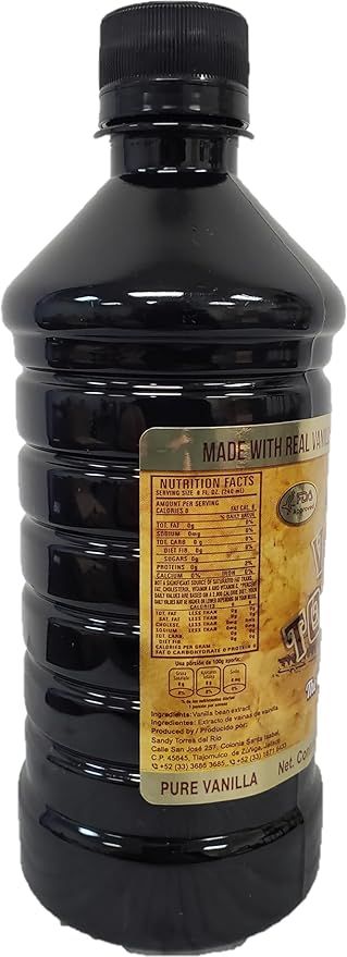 Mexican Vanilla Totonac’s Bottle - Pure Imported Vanilla Extract (Dark: 500 ml / 16.6 Fl Oz (Pack of 1))