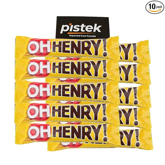 Oh Henry! Chocolatey Candy Bars 2.05 oz/58g Pack of 10 Shipped from Canada