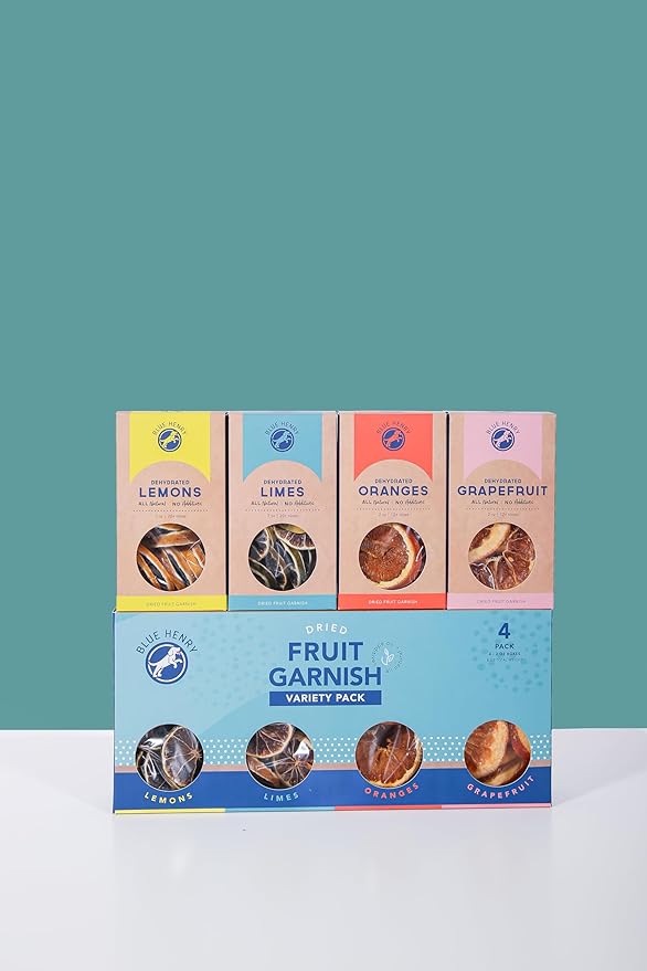 BlueHenry Variety Pack Dried Fruit Garnish - Orange lime lemon and grapefruit - 2 oz each