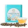 Essencesip Jasmine Pearl Green Tea Loose Leaf 6oz Tin – 4x Scented Dragon Pearls with Deep Jasmin Aroma Smooth Taste USDA Organic Ethically Sourced