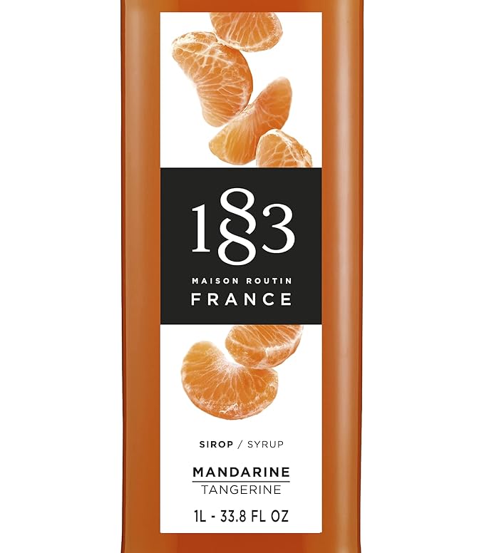 1883 Tangerine for Drinks Made in France 1 Liter Glass Bottle