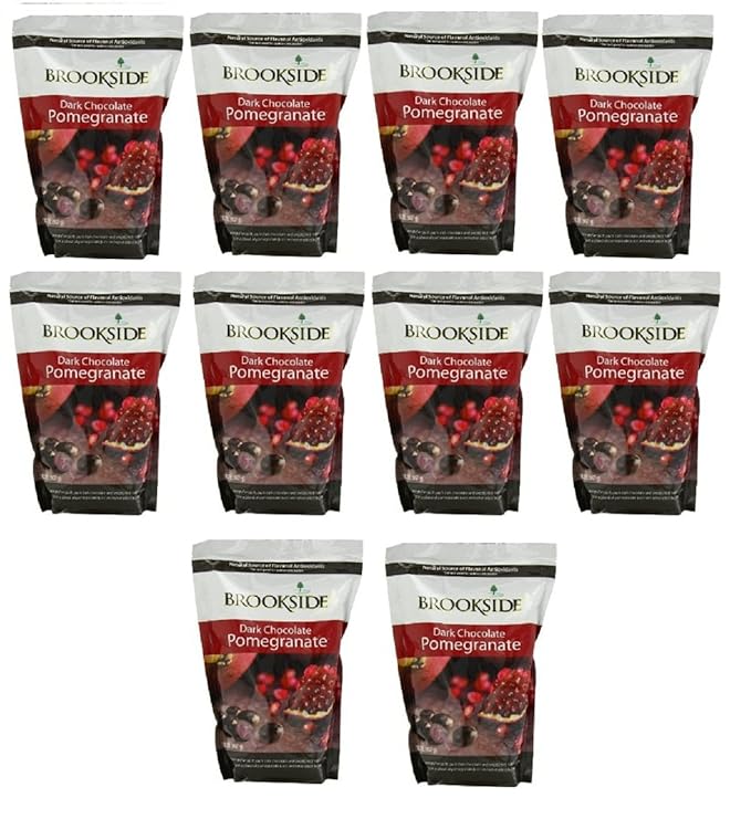 Brookside Dark Chocolate Pomegranate and Fruit Flavors Candy 3-Ounce Bag (Pack of 10)