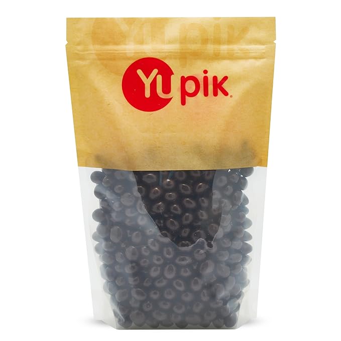 Yupik Dark Chocolate Covered Coffee Beans 60% Cacao 2.2 lb (35.2 oz) Kosher High in Fiber Coffee Beans Coated in Rich Dark Chocolate Chocolate Candy Sweet Snacks Ideal for Baking &amp Gifting