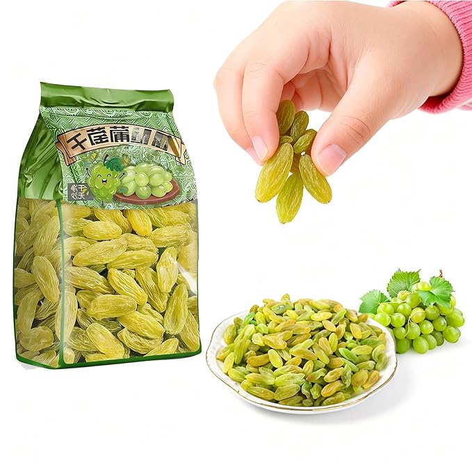 500g Premium Soft Green Raisins | Naturally Dried Ready-to-Eat Snack | No Added Sugar Ideal For Baking &amp Yogurt