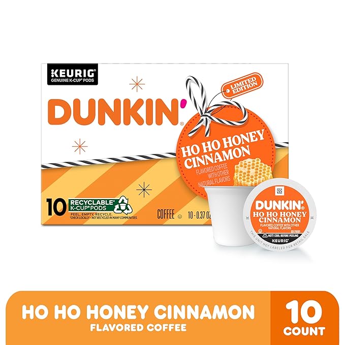 Dunkin’ Ho Ho Honey Cinnamon Flavored Coffee 60 Keurig K-Cup Pods