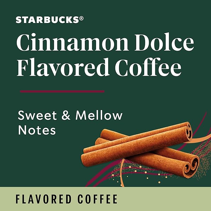 Starbucks Ground Coffee Flavored Hot or Iced Coffee Cinnamon Dolce Six 11 oz Bags