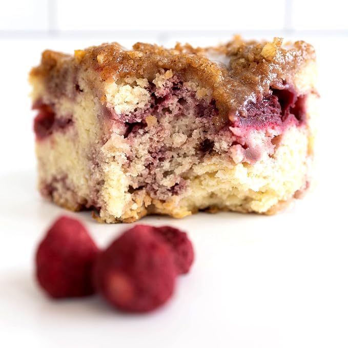 CrumbleCrate Raspberry Almond Coffee Cake DIY Baking Kit for Adults | Gourmet Cake Making Set | Pre-Measured Ingredients &amp Baking Tools Included