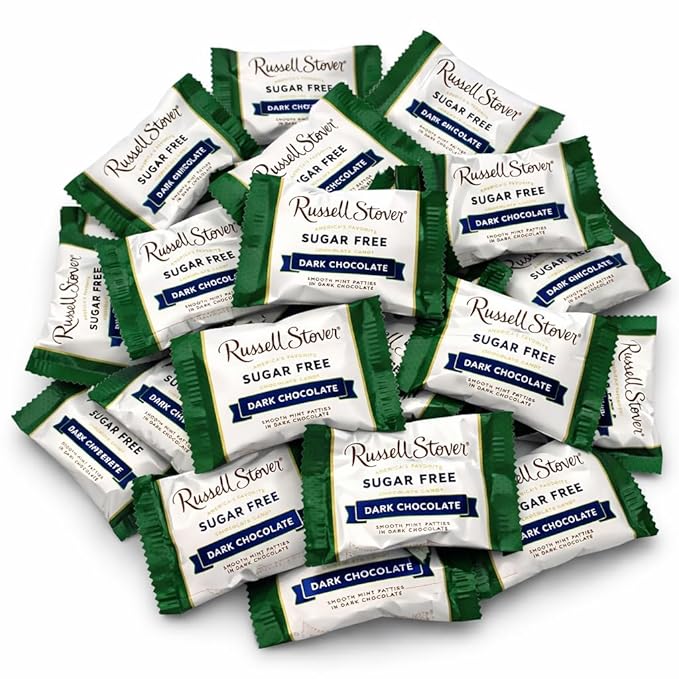 Premium Sugar Free Candy Dark Chocolate Assortment – 1 lb (16 oz 32 Pcs) Bulk – Individually Wrapped Zero Sugar Dark Chocolate Caramels – Diabetic Sugar Free