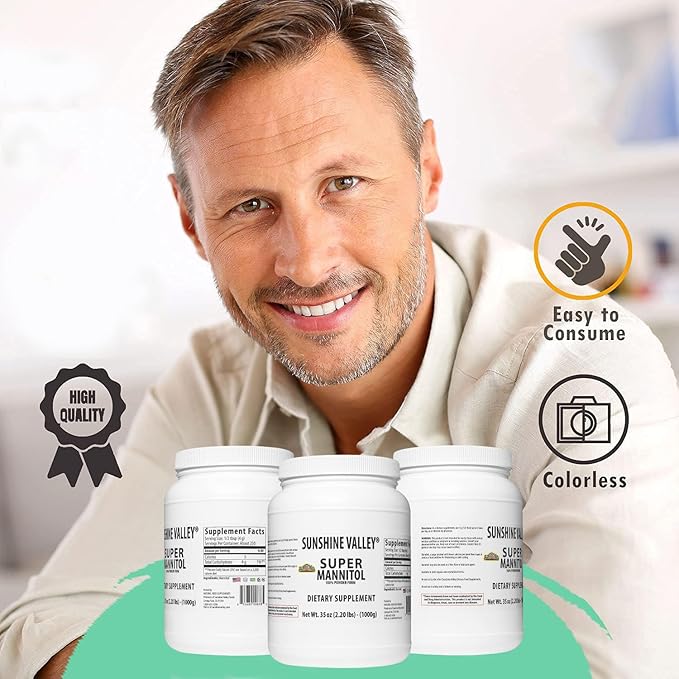 Sunshine Valley® Mannitol Powder – Sugar-Free Sweetener – Sugar Substitute for Coffee Tea &amp Recipes 35 oz