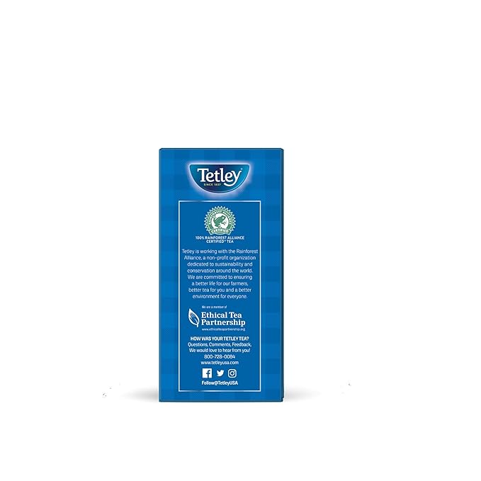 Tetley Classic Blend Decaf Premium Black Tea Decaffinated Tea 72 Tea Bags (Pack of 12) Rainforest Alliance Certified
