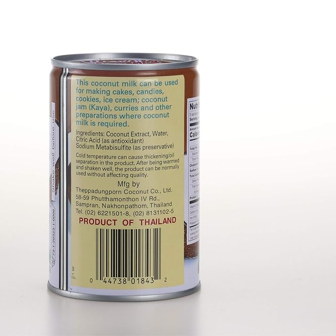 Chaokoh Coconut Milk Unsweetened 6 Pack - Premium Canned Coconut Milk from Thailand Lactose Free Non Dairy Vegan Milk - for Curries Drinks Desserts &amp More (13.5 oz per Can)