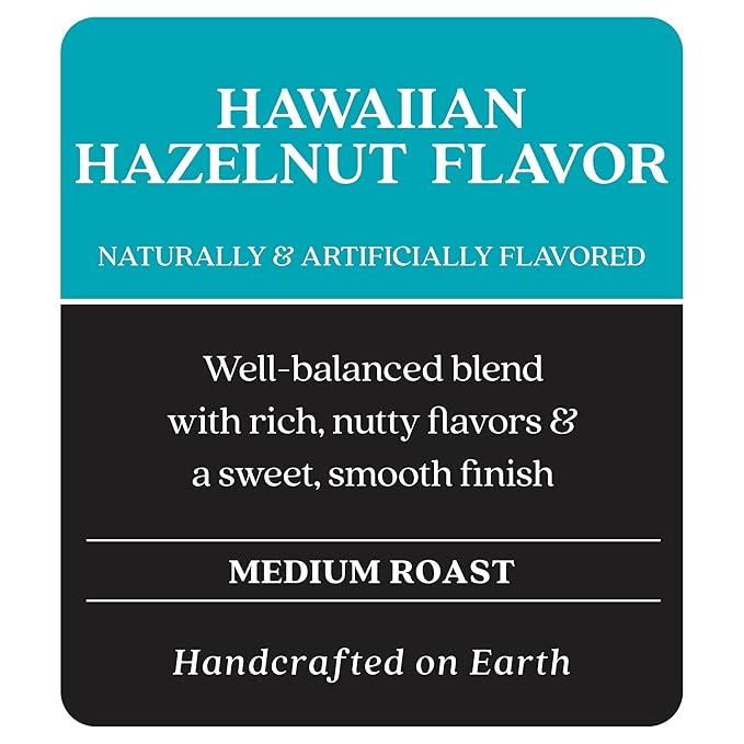 Copper Moon Medium Roast Whole Bean Coffee Hawaiian Hazelnut Blend 2 Lb