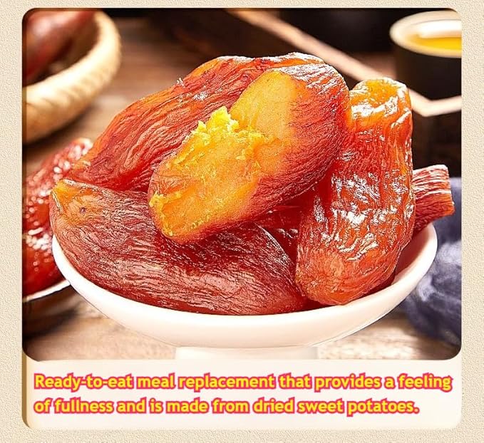 Crispy Fried Dried Sweet Potato (250/g bags) 100% Natural Convenient BreakfastDessertsSweetCandied FruitsDried fruitsSnack FoodsDelicious Chinese snack gifts (3bags)