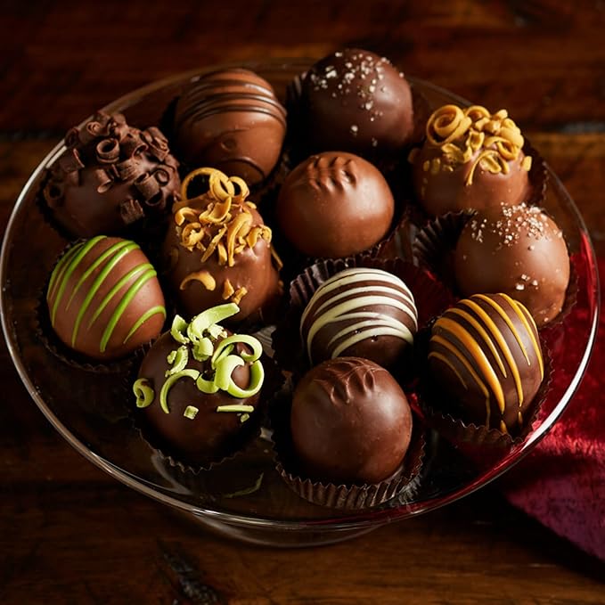Chocolate Assortment Gift Box - Truffles Assorted Milk Dark White Chocolates Special Occassions (Chocolate Ballotin Gift Tower)