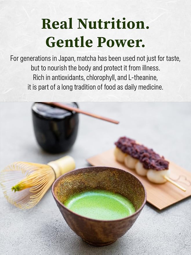 TAGASHIRA CHAHO Saga no Mukashi Uji Matcha Green Tea Powder (30g/1.06oz) - Hand-picked First Harvest Stone Milled Authentic Ceremonial Grade 100% Product of Japan