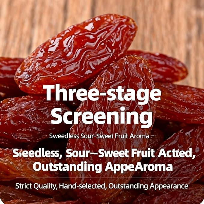 Three Color Seedless Dried Grapes Snack - Soft &amp Sweet No Washing Needed Ready To Eat For Baking Oatmeal Yogurt Bulk Pack