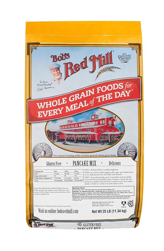 Bob’s Red Mill Gluten Free Pancake &amp Waffle Mix 25 Pound (Pack of 1)