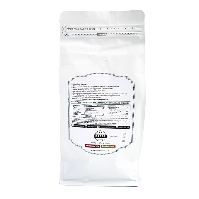 Fabrica de Masas Baeza - Pan Amasado Dough Mix: Fresh Homemade Bread in Minutes! 35 oz (1kg).