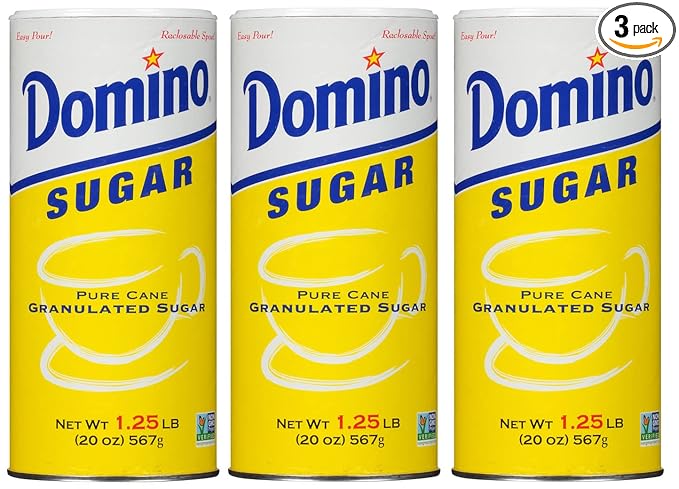 Domino® Granulated Sugar 20 oz Canister Sugar Container (Pack of 3)
