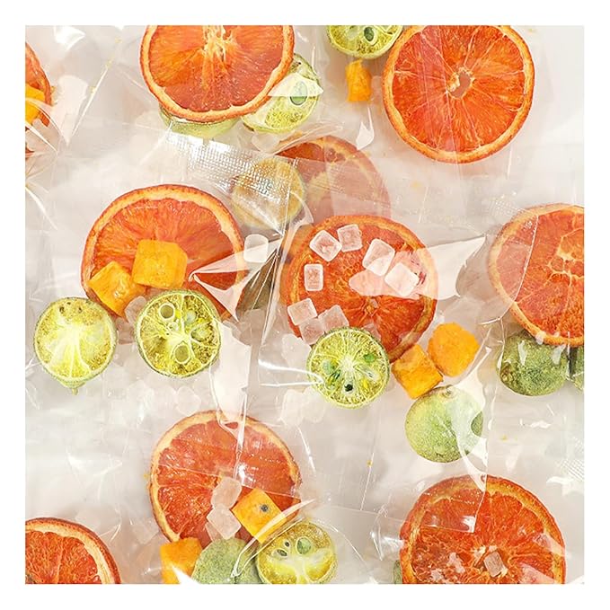 jweemax 20PCS Mixed Dried Fruit Set Original Dried Grapefruit Passion Fruit &amp Lime Kit for Holiday Birthday