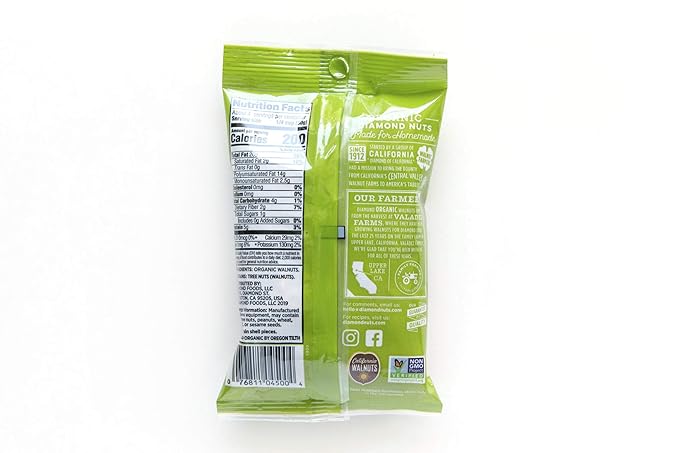 Diamond of California Walnuts Organic Shelled Walnuts 4 oz (12 Pack)