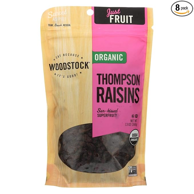 Woodstock Farms Raisins Thompson 16-Ounce (Pack of 8)8