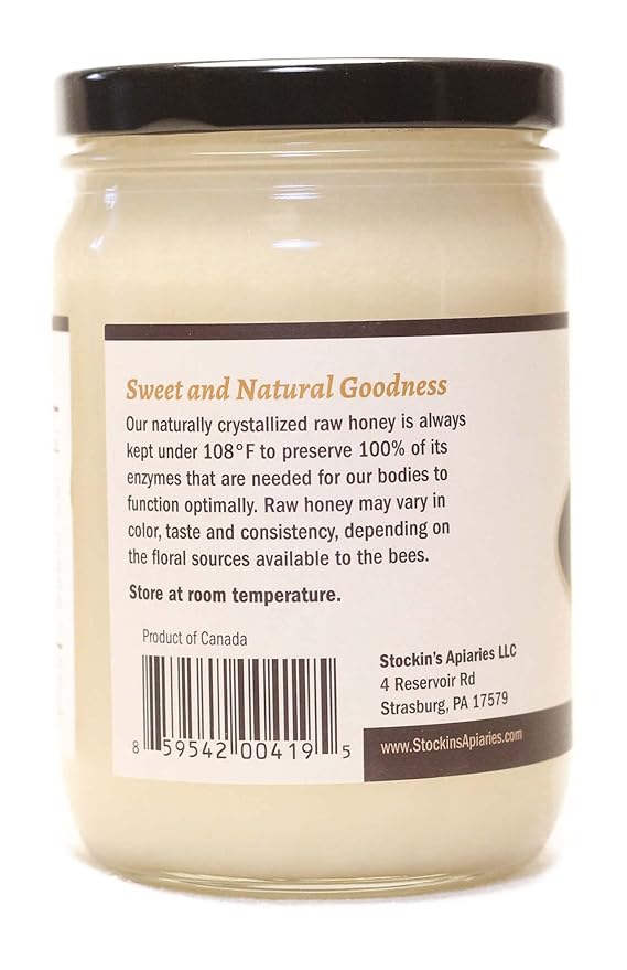 Stockin's Apiaries Raw Alfalfa Honey Unheated Unfiltered &amp Nutritious 17 Oz.
