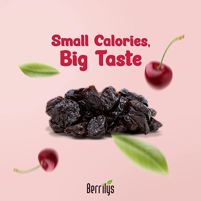 Berrilys Natural Dried Tart Cherries 5 lb No Sweet Added Non-GMO Plant-based Ideal and Great for Baking Snacking Salads &amp Recipes and More.