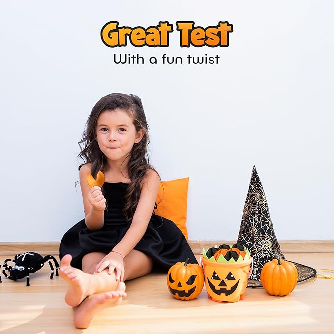 4E's Novelty Halloween Fortune Cookies Bulk - 50 Individually Wrapped with 50 Funny &amp Scary Fortune Cookies Sayings for Kids &amp Adults Trick-or-Treat Perfect for Halloween Party