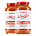 Arthur and Sons Spicy Vodka Sauce - Creamy Italian Recipe with a Kick Premium Quality All-Natural Ingredients Non-GMO Gluten-Free Perfect for Pasta Pizza and Cooking - 2 Pack (48oz)