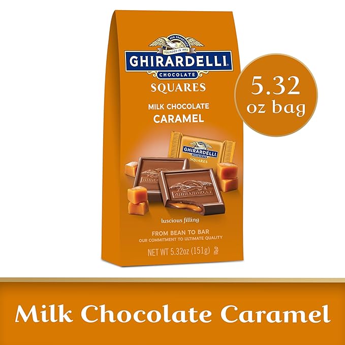 Ghirardelli Everyday Chocolates Favorite Pack - Variety Pack of 4 - One Bag of Each - Dark Mint Raspberry Caramel and Dark Chocolate Sea Salt - Delicious Squares