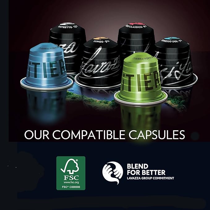 Lavazza ¡Tierra! for Planet Aluminum Capsules Compatible with Nespresso* Original Machines Medium Espresso Roast 100% Arabica (60 Capsules) (Pack of 2)