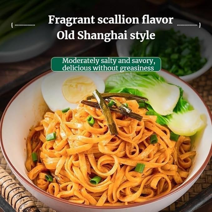 Scallion Oil Noodle SaucSesame Scallion Oil Noodle SauceAuthentic Chinese Flavor Ready-to-Use Stir Fry Sauce for Noodles Rice &amp Dumplings 8.4oz/240g (Two bottle combination pack)