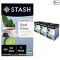 Stash Tea Earl Grey Black Tea - Caffeinated Non-GMO Project Verified Premium Tea with No Artificial Ingredients 20 Count (Pack of 6) - 120 Bags Total